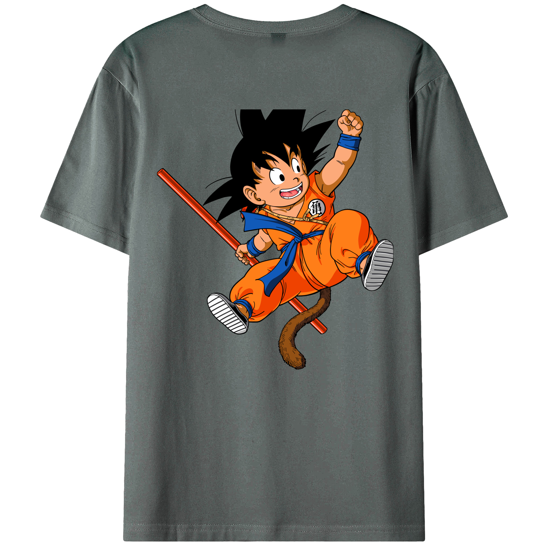 （画像用） ドラゴンボール 孫悟空（そん ごくう）Son Goku カカロット DRAGON BALL Kakarotto 綿100％ メンズ半袖Tシャツ（バックプリント） 通気性